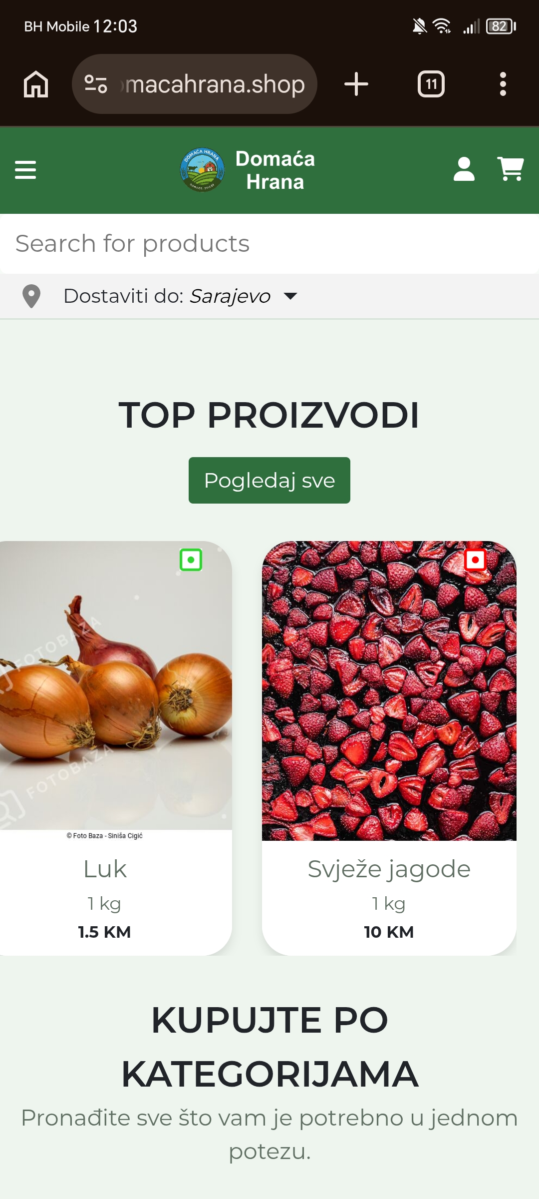 Prodaje se custom-coded platforma i mobilna aplikacija za prodaju domaćih proizvoda